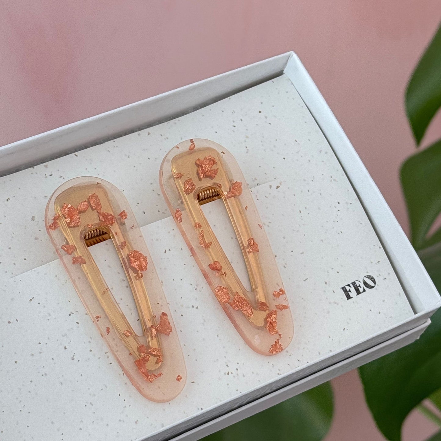 Copper Leaf Hair Clip