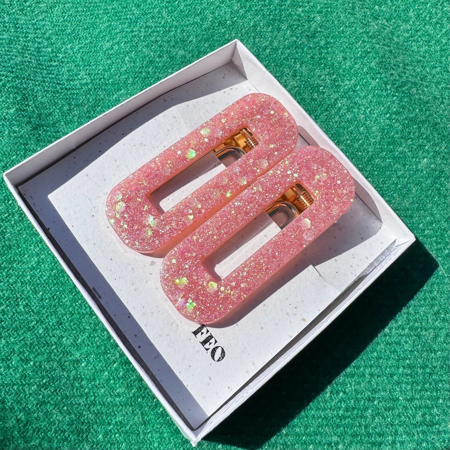 Pink Iridescent Hair Clip