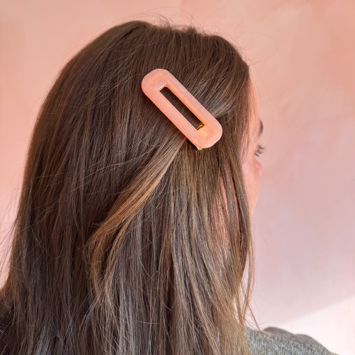 Pink  Shimmer Hair Clip